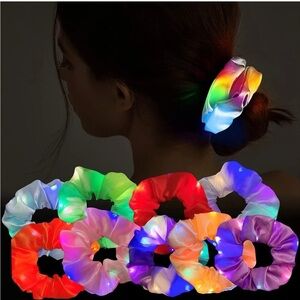 9pcs multicolor LED lights hair ties creative design light for decoration